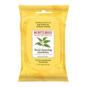 (8) Burts bees Facial cleansing towelettes with white tea extract
